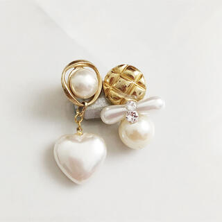 handmade ＊ vintage pearl pierce set(ピアス)
