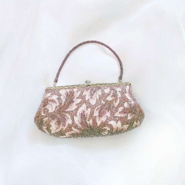 美品】一点物! ヴィンテージ 着物 和装 高級 総 ビーズ バッグの通販