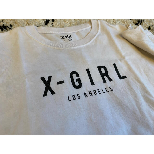 X-girl(エックスガール)の最終値下げ‼︎ x girl 白Tシャツ 半袖 サイズ2 レディースのトップス(Tシャツ(半袖/袖なし))の商品写真