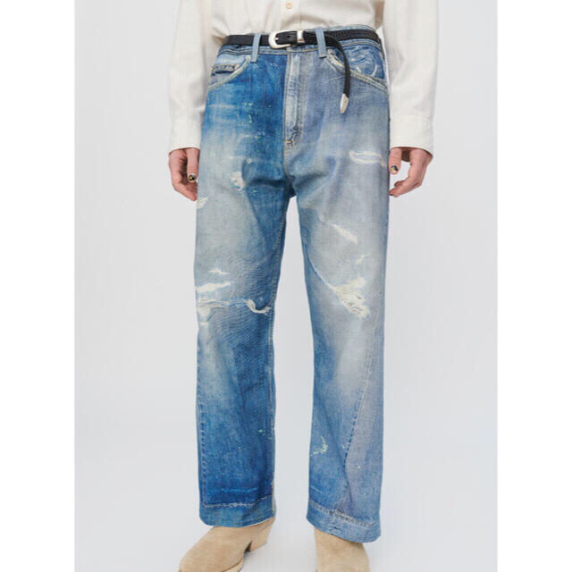 約25cm股上our legacyTHIRD CUT DIGITAL DENIM PRINT