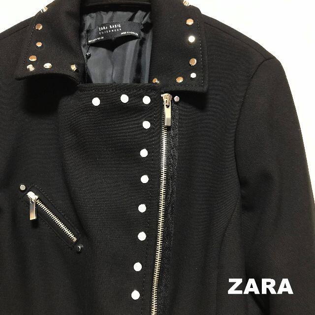 ZARA(ザラ)の【ZARA】ザラ エコレザー スタッズ ライーダースコート タグ付未使用 レディースのジャケット/アウター(毛皮/ファーコート)の商品写真
