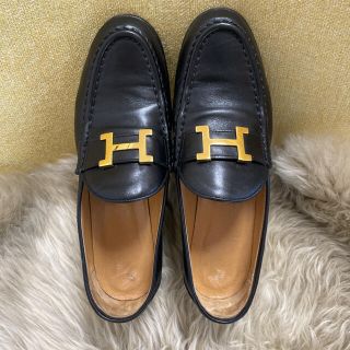 エルメス(Hermes)のエルメス　ローファー　黒(ローファー/革靴)