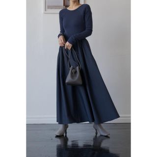 フォクシー(FOXEY)の【新品⭐︎未使用】veryコラボ完売品　regleam ネイビーワンピース(ロングワンピース/マキシワンピース)