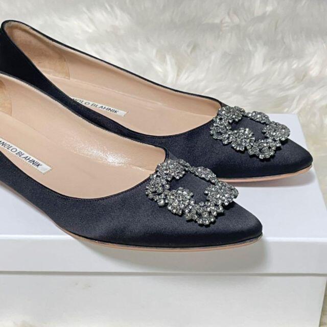 MANOLO BLAHNIK(マノロブラニク)の【超美品】MANOLO BLAHNIK ハンギシ　フラットシューズ　38.5 レディースの靴/シューズ(ハイヒール/パンプス)の商品写真