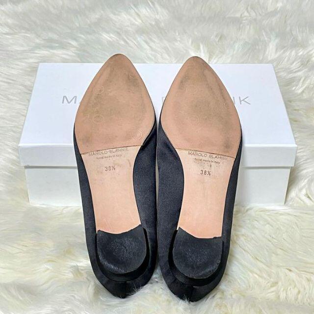 超美品】MANOLO BLAHNIK ハンギシ フラットシューズ 38.5-