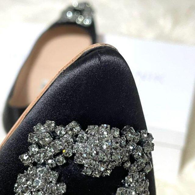 超美品】MANOLO BLAHNIK ハンギシ フラットシューズ 38.5-