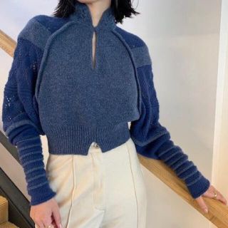 お値下げ!Mame/Multiple Knit High-Neck Tops-