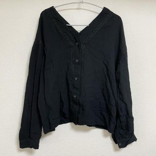 フィフス(fifth)の【MOONさま専用】フィフス　レースブラウス　ブラック(シャツ/ブラウス(長袖/七分))