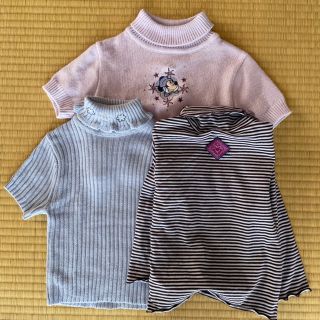 ミニー　ミニーちゃん　キッズ　ベビー　冬　春　長袖　3点セット　ディズニー(ニット)