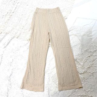 フラワー(flower)の【flower】lace flare pants レースフレアパンツ(カジュアルパンツ)