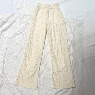 フラワー(flower)の【flower】petal lace pants ペタルレースパンツ(カジュアルパンツ)