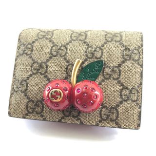 グッチ(Gucci)の【全国送料無料】GUCCI グッチ GGスプリーム チェリーコンパクト折り財布(財布)