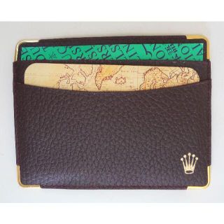 ロレックス(ROLEX)のレアROLEX ロレックス パスケース（カードケース）茶 ｶﾚﾝﾀﾞｰ1994年(腕時計(アナログ))