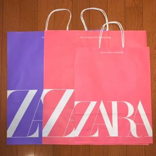 ザラ(ZARA)の限定カラー ZARAショップ袋 3つセット 特大サイズ(ショップ袋)