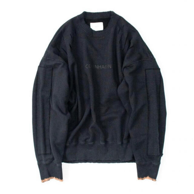 SUNSEA(サンシー)のstein OVERSIZED REBUILD SWEAT・BLACK メンズのトップス(スウェット)の商品写真