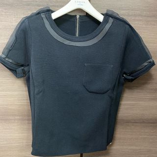 ランバンオンブルー(LANVIN en Bleu)の★値下げ★新品未使用　タグ付き　ランバンオンブルー　半袖　38サイズ(Tシャツ(半袖/袖なし))