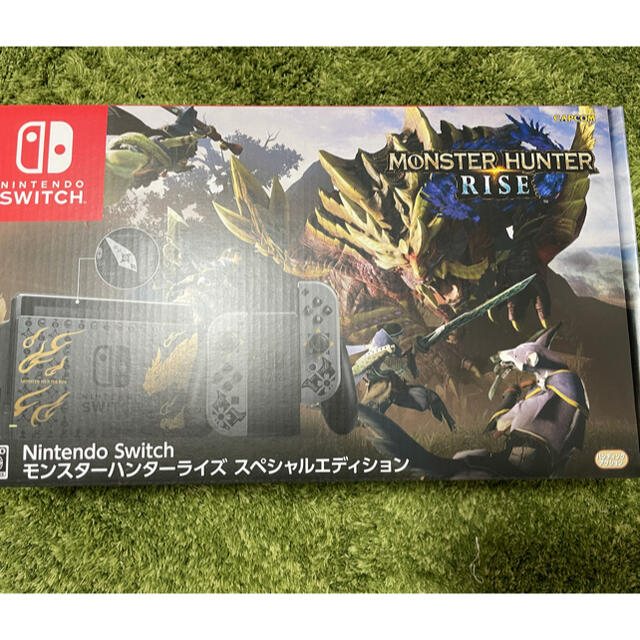 Nintendo Switch(ニンテンドースイッチ)の新品　モンスターハンターライズ　セット　本体　同梱版　ニンテンドースイッチ エンタメ/ホビーのゲームソフト/ゲーム機本体(家庭用ゲーム機本体)の商品写真