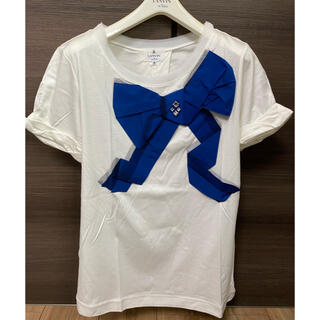 ランバンオンブルー(LANVIN en Bleu)の新品未使用　タグ付き　ランバンオンブルー　Tシャツ　半袖　38サイズ(Tシャツ(半袖/袖なし))