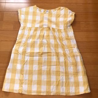 ユニクロ(UNIQLO)のユニクロ　☆ チェック柄チュニック　120cm(Tシャツ/カットソー)