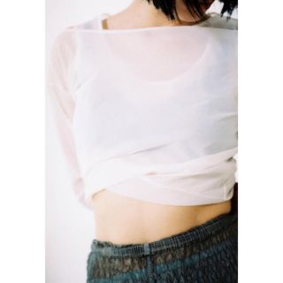 FUMIKA_UCHIDA LAYERED CROPPED TOP(WHITE)(カットソー(長袖/七分))