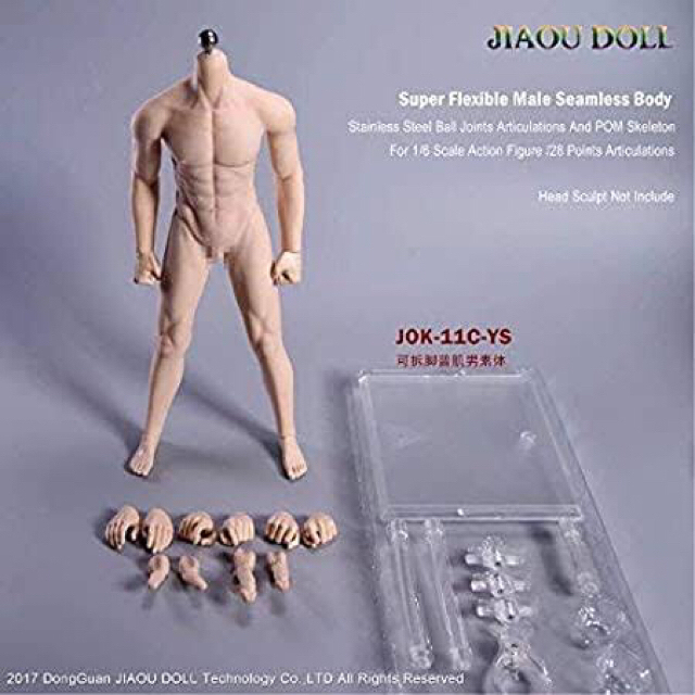 ほぼ未使用【JIAOU DOLL】JOK-11C-YS  男性 シームレス 素体