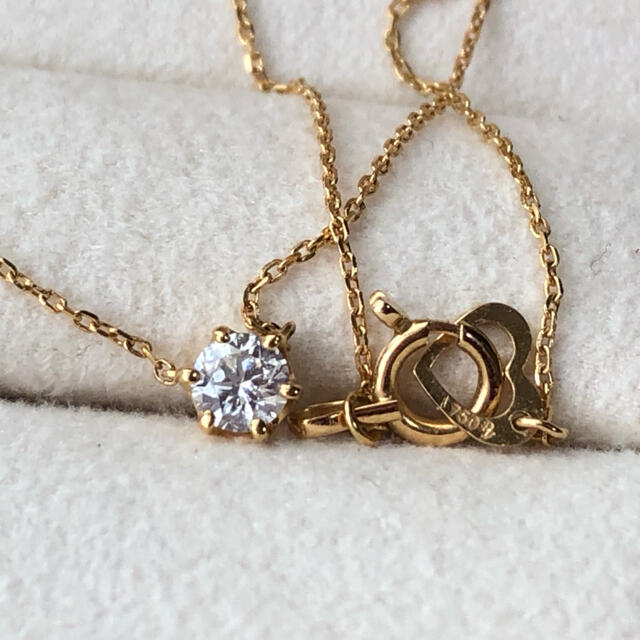 専用　ポンテヴェキオ✨K18YG×ダイヤ0.18ct✨一粒ネックレス