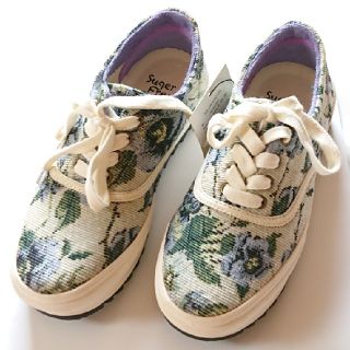 ヴァンズ(VANS)のｼｭｶﾞｰﾌﾘｰｸ 個性的 ｺﾞﾌﾞﾗﾝ織 ｼｬｰｸｿｰﾙ厚底ｽﾆｰｶｰ 新品(スニーカー)