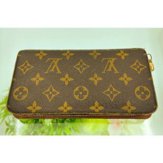 ルイヴィトン(LOUIS VUITTON)の♬訳あり  LOUIS VUITTON ラウンドファスナー長財布 モノグラム (財布)