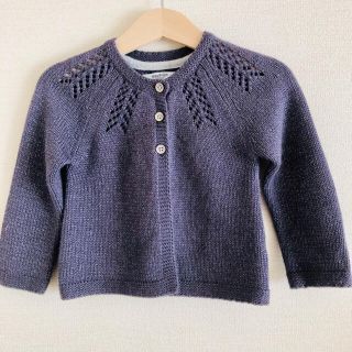 ボーデン(Boden)の美品　Baby Boden ラメ入りガーディガン　12-18m (カーディガン/ボレロ)