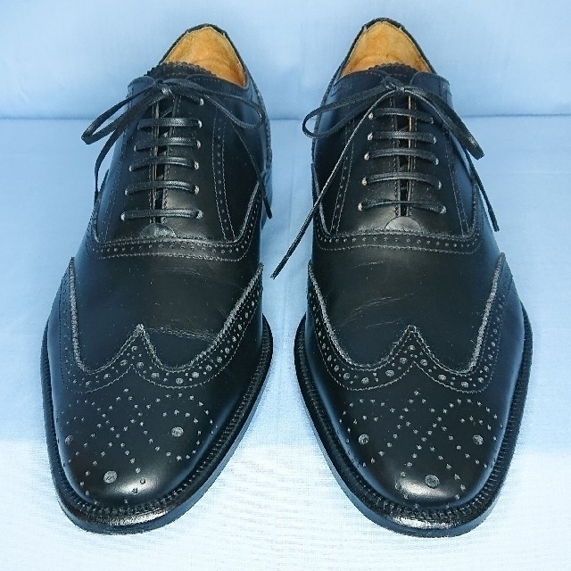 武田製靴 Anchio イタリア製フルブローグシューズ／黒／３９／極美品