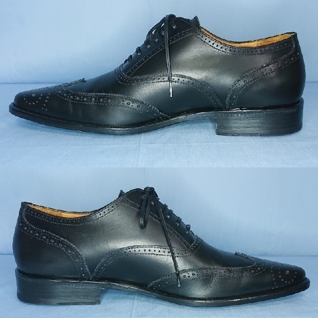 武田製靴 Anchio イタリア製フルブローグシューズ／黒／３９／極美品 メンズの靴/シューズ(ドレス/ビジネス)の商品写真