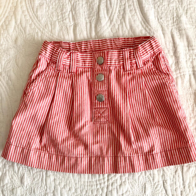 PETIT BATEAU(プチバトー)のプチバトー ストライプスカート　2ans 86cm キッズ/ベビー/マタニティのベビー服(~85cm)(スカート)の商品写真