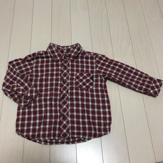 コムサイズム(COMME CA ISM)のコムサイズム　チェックシャツ　80(シャツ/カットソー)