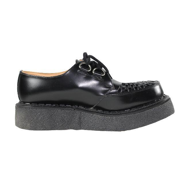 GEORGE COX(ジョージコックス)のGEORGECOXラバーソールシューズ 黒レザー UK9(27.5～28cm) メンズの靴/シューズ(ブーツ)の商品写真