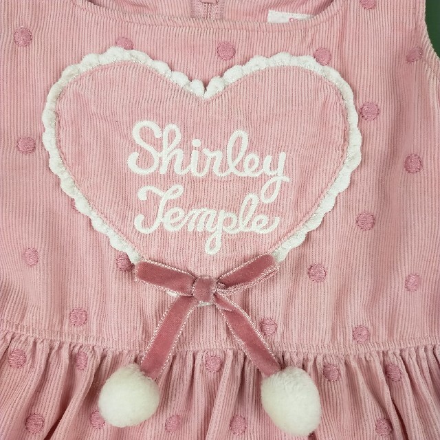 Shirley Temple(シャーリーテンプル)のシャーリーテンプル コーデュロイ フリル ティアード ハート ワンピース 80 キッズ/ベビー/マタニティのベビー服(~85cm)(ワンピース)の商品写真