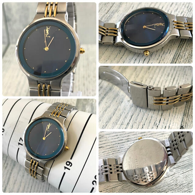 Saint Laurent(サンローラン)の【動作OK】Yves Saint Laurent  腕時計 ネイビー Yカット メンズの時計(腕時計(アナログ))の商品写真