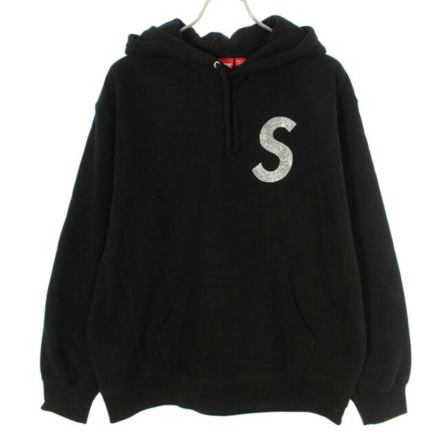 トップスSupreme パーカー スワロフスキー Sロゴ