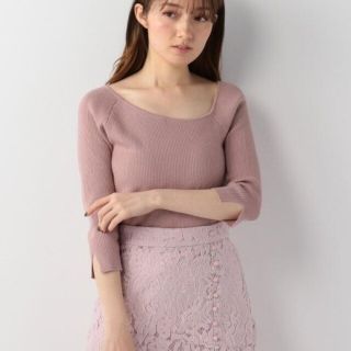 ミッシュマッシュ(MISCH MASCH)の新品未使用 MISCHMASCH MAIRY アシンメトリーネックリブニット(ニット/セーター)