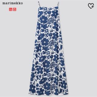 マリメッコ(marimekko)の日本未発売　2021 マリメッコ ユニクロ　デニム　キャミソール　ワンピース(ロングワンピース/マキシワンピース)