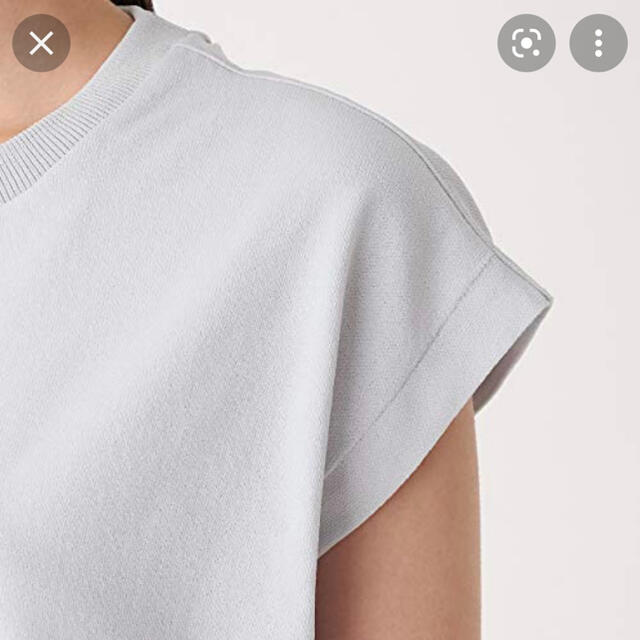 MUJI (無印良品)(ムジルシリョウヒン)の【無印良品】丈夫で洗える ニットTシャツ レディースのトップス(Tシャツ(半袖/袖なし))の商品写真