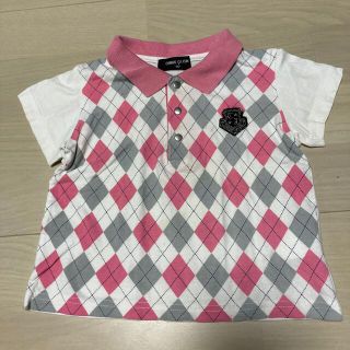 コムサイズム(COMME CA ISM)のCOMME CA ISM 格子柄ポロシャツ90[pink](Tシャツ/カットソー)