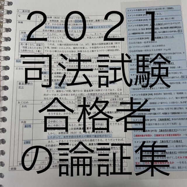 行政法【紙媒体】2021年司法試験合格者使用の自作論証集