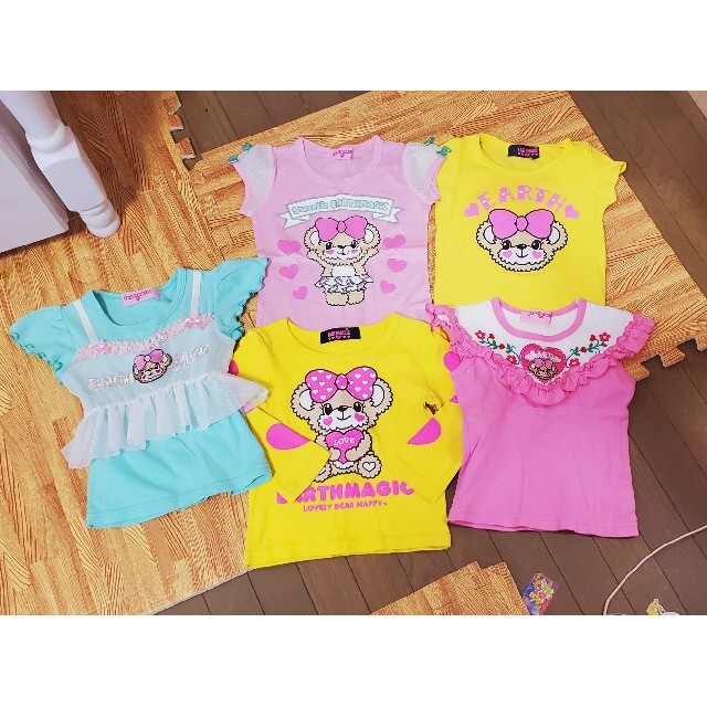 EARTHMAGIC(アースマジック)のアースマジック100セット キッズ/ベビー/マタニティのキッズ服女の子用(90cm~)(Tシャツ/カットソー)の商品写真