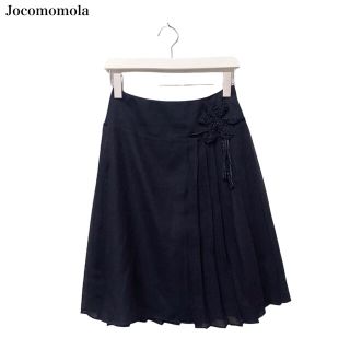 ホコモモラ(Jocomomola)のsale【Jocomomola】フラワーモチーフスカート ブラック　ホコモモラ(ひざ丈スカート)