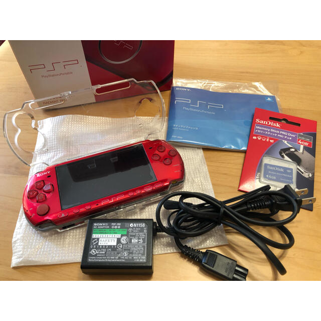 ⭐︎動作OK⭐︎psp3000 ラディアントレッド 本体 PSP-3000RR tv