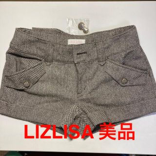 リズリサ(LIZ LISA)のLIZLISA ツイード風 ショートパンツ リボン ブラウン 替えボタン付き(ショートパンツ)