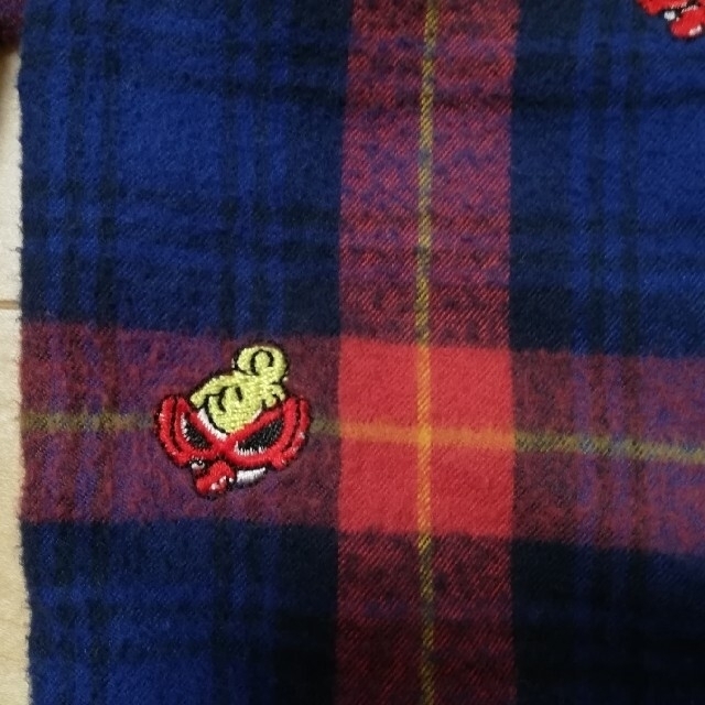 HYSTERIC MINI(ヒステリックミニ)の刺繍チェックシャツ100cm キッズ/ベビー/マタニティのキッズ服男の子用(90cm~)(Tシャツ/カットソー)の商品写真