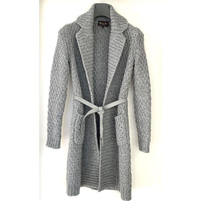 Loro Piana(ロロピアーナ)のロロピアーナ　定価80万　カシミヤ　ロングカーディガン　38　フォックスファー レディースのジャケット/アウター(ニットコート)の商品写真