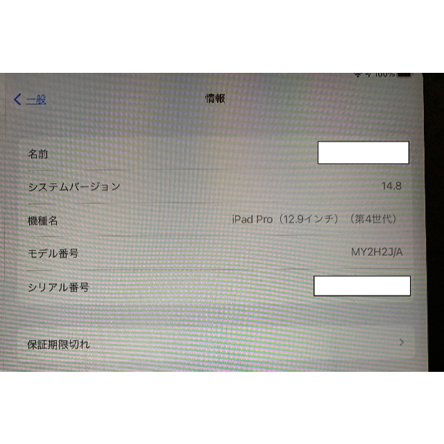 【第4世代】iPad pro 12.9 Wi-Fi 128GB