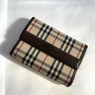 バーバリー(BURBERRY)の【美品】BURBERYバーバリー折り財布　三つ折り　ノバチェック(折り財布)